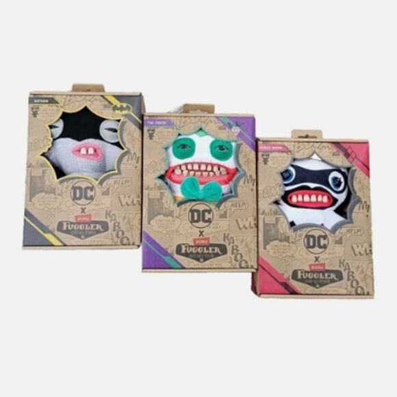Fuggler Other - DC comics‎ X Fuggler Funny Ugly Monster Collectors Plush LOT Batman Joker Quinn